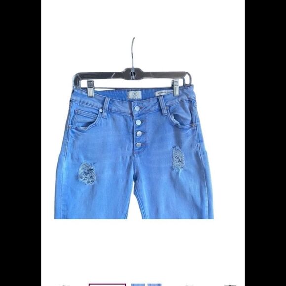 Cotton On Mid Grazer Skinny Jeans with Exposed Button Fly. Size 8. - Picture 2 of 8